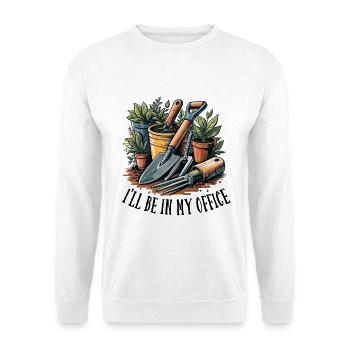 Illustration d’outils et de plantes de mise à disposition de jardin - Sweat-shirt Unisexe - blanc - Devant