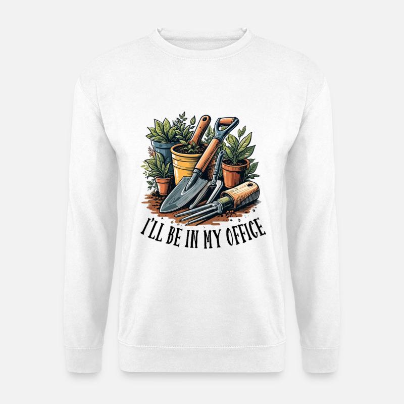Garden Provision Tools and Plants Illustration - Unisex Sweatshirt - white