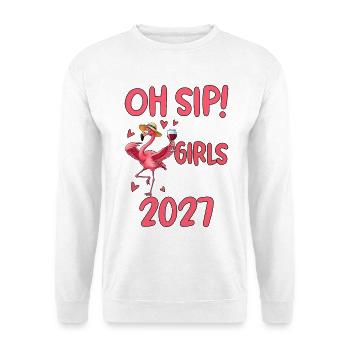 Flamant rose Voyage Femme 2027 - Sweat-shirt Unisexe - blanc - Devant