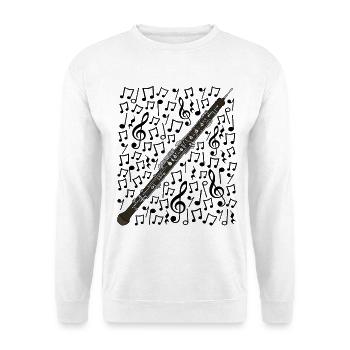 Oboe Musical Notes Oboist Musician Orchestra - Unisex Sweatshirt - white - Front