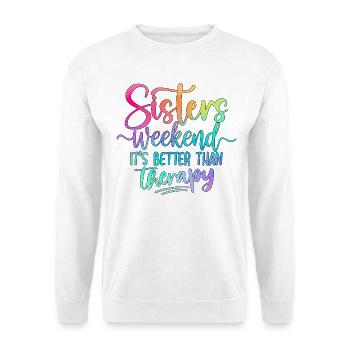 Geschwister Wochenende Spruch - Unisex Pullover - Weiß - Vorne