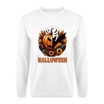 Spooky Pumpkin Hollow Halloween Design - Unisex Sweatshirt - white - Front