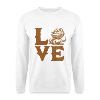 LOVE Bearded Dragons Beardie Lover - Unisex Sweatshirt - white - Front