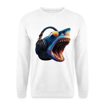requin requin tigre requin plongeur requins mignons grand requin blanc - Sweat-shirt Unisexe - blanc - Devant