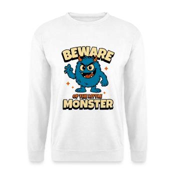Prudence! Avertissement! Petit monstre – Mignon et coquin - Sweat-shirt Unisexe - blanc - Devant