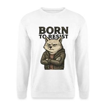 Shiba Inu mit rebellischem Motto - Unisex Pullover - Weiß - Vorne