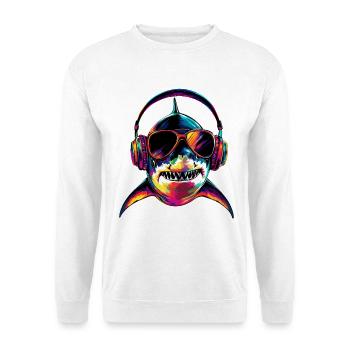 Hai Haifisch Tigerhai Taucher Süße Haie Weißer Hai - Unisex Pullover - Weiß - Vorne