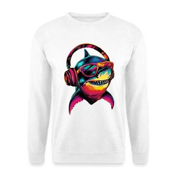 Hai Haifisch Tigerhai Taucher Süße Haie Weißer Hai - Unisex Pullover - Weiß - Vorne
