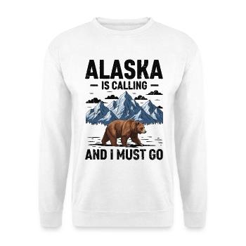 Alaska's reputation and natural scenery - Unisex Sweatshirt - white - Front