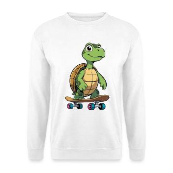 Planche à roulettes Cheeky Turtle - Sweat-shirt Unisexe - blanc - Devant