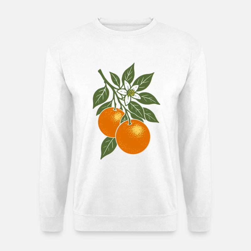 Oranges - fresh fruits - fruit gift - Unisex Sweatshirt - white