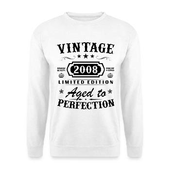 18 Jahre 2008 Vintage Geburtstagsgeschenk - Unisex Pullover - Weiß - Vorne