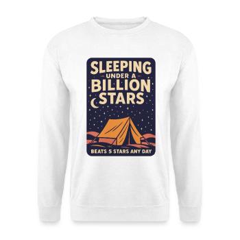 Dormir sous un milliard d’étoiles drôle - Sweat-shirt Unisexe - blanc - Devant