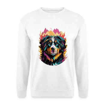 Bouvier Bernois Mignon Amour Chiens et Couleurs - Sweat-shirt Unisexe - blanc - Devant