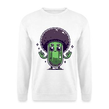 Cucumber with Afro - Unisex Sweatshirt - white - Front