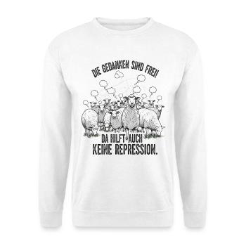 Les pensées libres montrent le courage de se rebeller - Sweat-shirt Unisexe - blanc - Devant