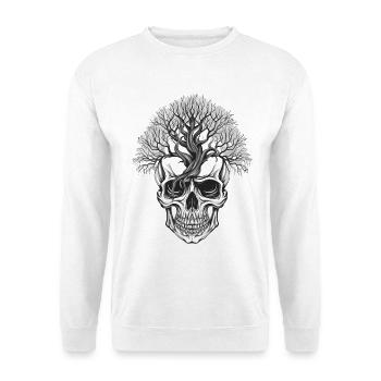 Forest Tree Skull Art Design - Unisex Sweatshirt - white - Front