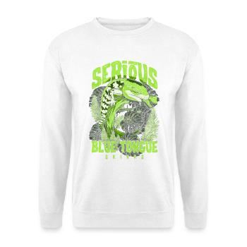 Ernsthaft über Blauzungenskinke Reptilienhalter - Unisex Pullover - Weiß - Vorne