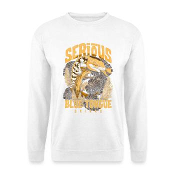 Ernsthaft über Blauzungenskinke Reptilienhalter - Unisex Pullover - Weiß - Vorne