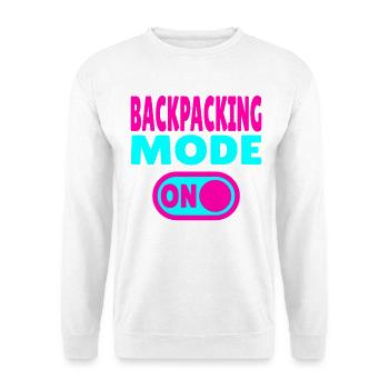 Mode sac à dos sur l'aventure et le style de vie des voyages - Sweat-shirt Unisexe - blanc - Devant