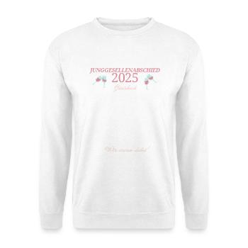 Guest List 2025 – Bachelor Party Shirt JGA - Unisex Sweatshirt - white - Front
