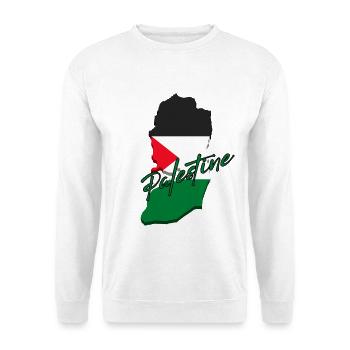 Landkarte von Palästina, Freies Palästina - Unisex Pullover - Weiß - Vorne