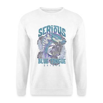 Ernsthaft über Blauzungenskinke Reptilienhalter - Unisex Pullover - Weiß - Vorne