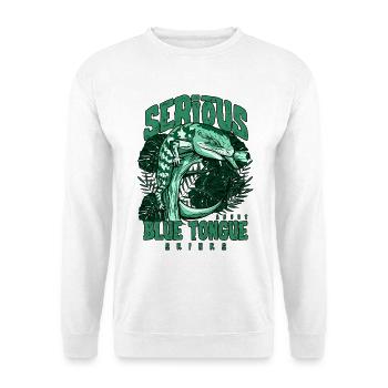 Ernsthaft über Blauzungenskinke Reptilienhalter - Unisex Pullover - Weiß - Vorne