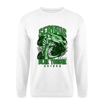 Ernsthaft über Blauzungenskinke Reptilienhalter - Unisex Pullover - Weiß - Vorne