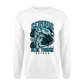 Ernsthaft über Blauzungenskinke Reptilienhalter - Unisex Pullover - Weiß - Vorne
