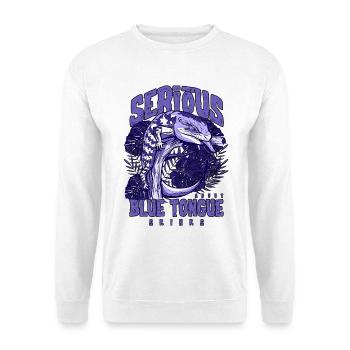 Ernsthaft über Blauzungenskinke Reptilienhalter - Unisex Pullover - Weiß - Vorne