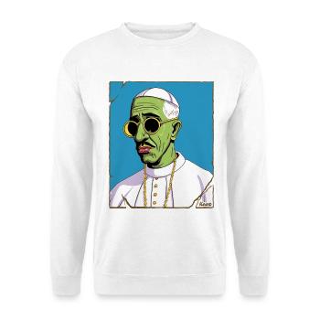 Papa zombie effrayant avec des lunettes de soleil - Sweat-shirt Unisexe - blanc - Devant