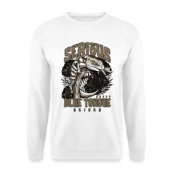 Ernsthaft über Blauzungenskinke Reptilienhalter - Unisex Pullover - Weiß - Vorne