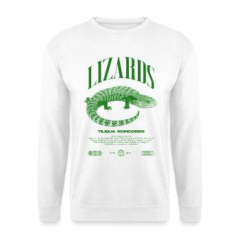 Blue Tongue Skink Reptile Keeper Streetwear - Unisex Pullover - Weiß - Vorne