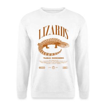 Blue Tongue Skink Reptile Keeper Streetwear - Unisex Pullover - Weiß - Vorne