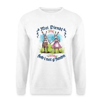 Mei Dirndl hob i net gfundn - Tracht - Gaudi - Unisex Sweatshirt - white - Front