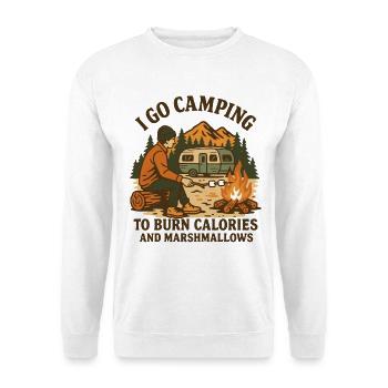 Camping for Marshmallows Fun Camping Design - Unisex Sweatshirt - white - Front