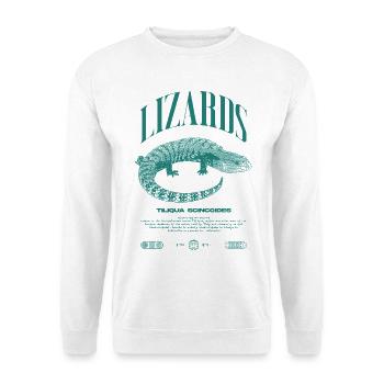 Blue Tongue Skink Reptile Keeper Streetwear - Unisex Pullover - Weiß - Vorne