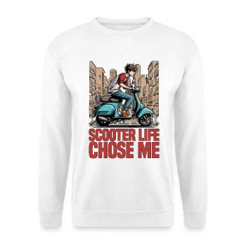 Scooter Life Chosen Me Passionné de scooter électrique - Sweat-shirt Unisexe - blanc - Devant