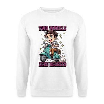 Scooter Two Wheels Zero Regrets Scooter Driver - Unisex Sweatshirt - white - Front