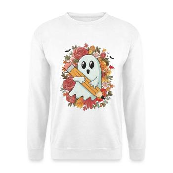 Geist Bleistift Halloween - Unisex Pullover - Weiß - Vorne