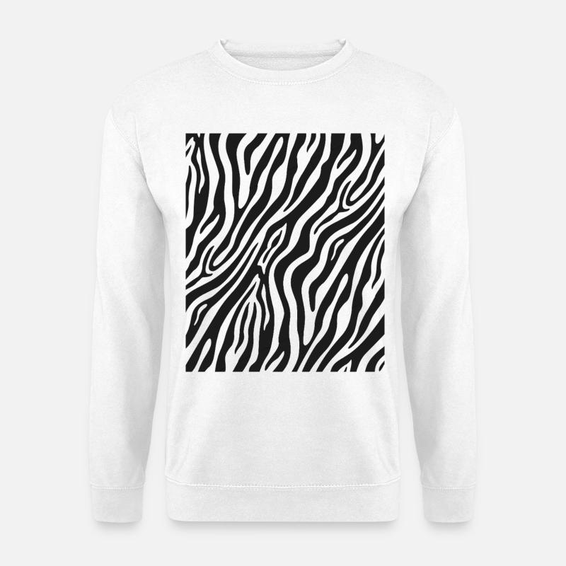 Zebra Muster - Unisex Pullover - Weiß