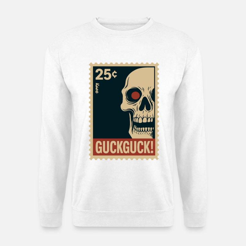 Skull Stamp Look Look Hello - Unisex Sweatshirt - white