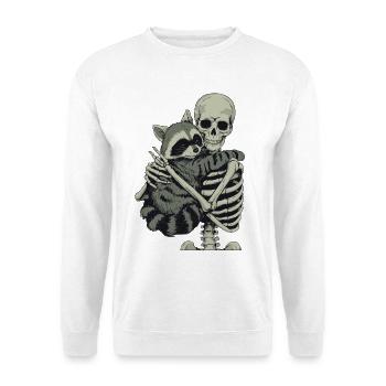 Squelette de raton laveur pour Halloween - Sweat-shirt Unisexe - blanc - Devant