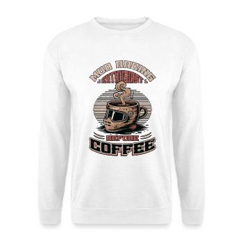Passionné de courses de boue avant la boue Amateur de café - Sweat-shirt Unisexe - blanc - Devant