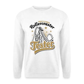 Professional Rollercoaster Tester - Unisex Pullover - Weiß - Vorne