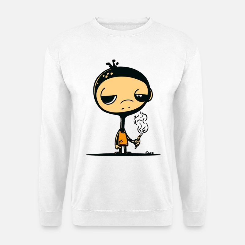 Geheimnisvoller Junge - Unisex Pullover - Weiß