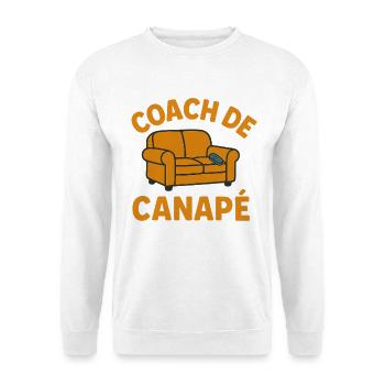 Sofa Coach Humor Sloth Relaxation - Unisex Sweatshirt - white - Front