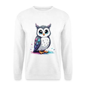 Cute Manga Owl Art for Kids - Unisex Sweatshirt - white - Front