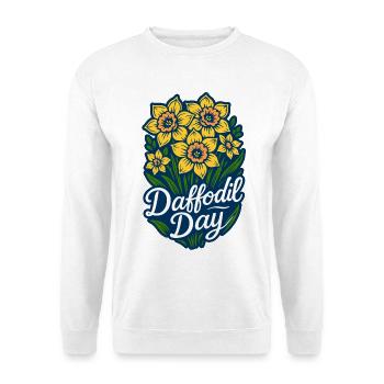 Journée de la jonquille - Étiquette de sensibilisation au cancer - Sweat-shirt Unisexe - blanc - Devant